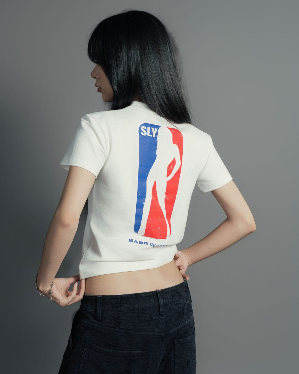 White Action Babe Bodyfit Tee 13