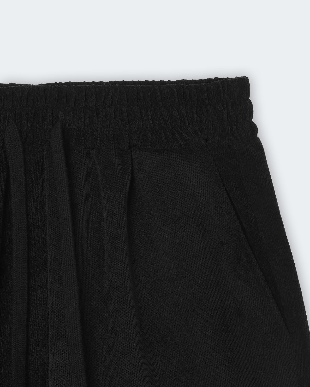Black Solid Corduroy Pants 19
