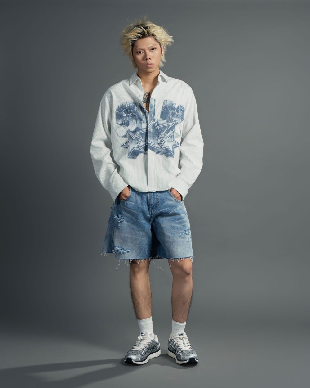 Blue Destroy Baggy Short 11
