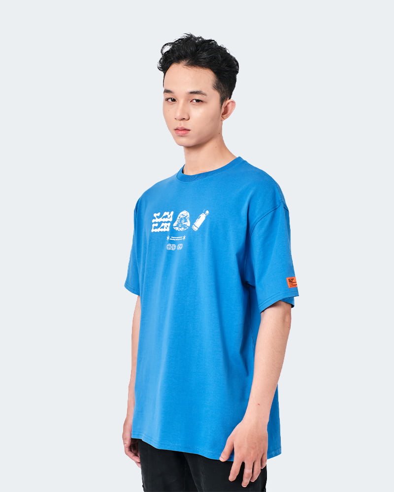 Blue Abstract Tee 14