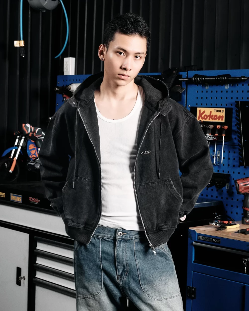Antimon Denim Zipped Hoodie 17