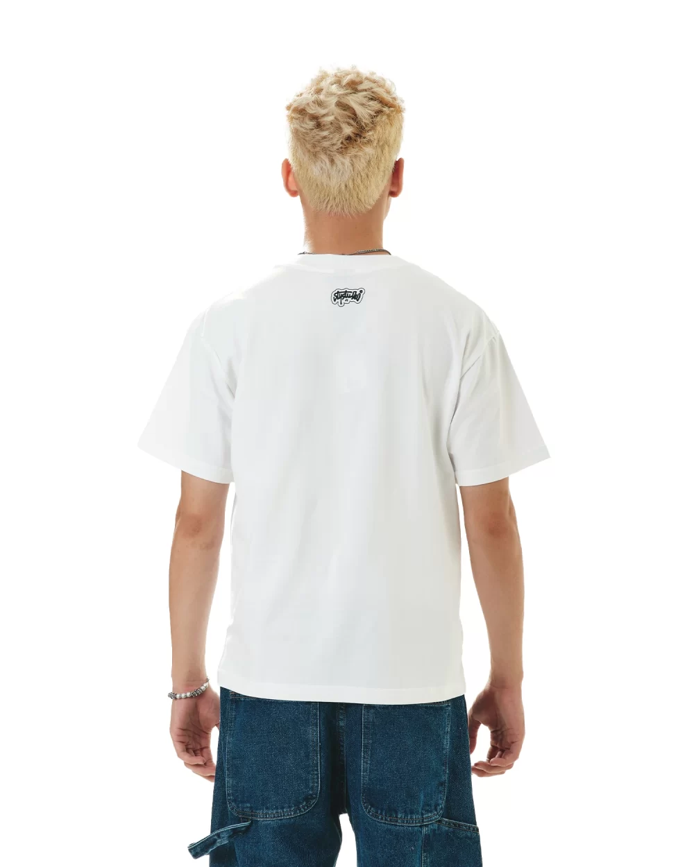 White Big Solid Tee 13