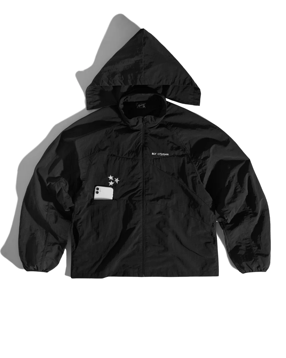 SLY Snail Jacket Wrinkled Black 8