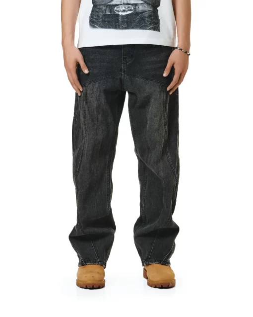 Washed Black Straight Dispatch Jeans 2
