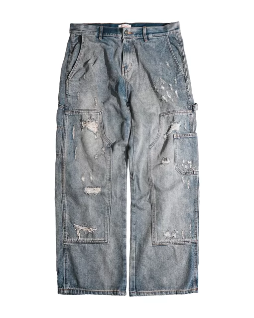 SLY Double Knee Jeans Washed Blue 1