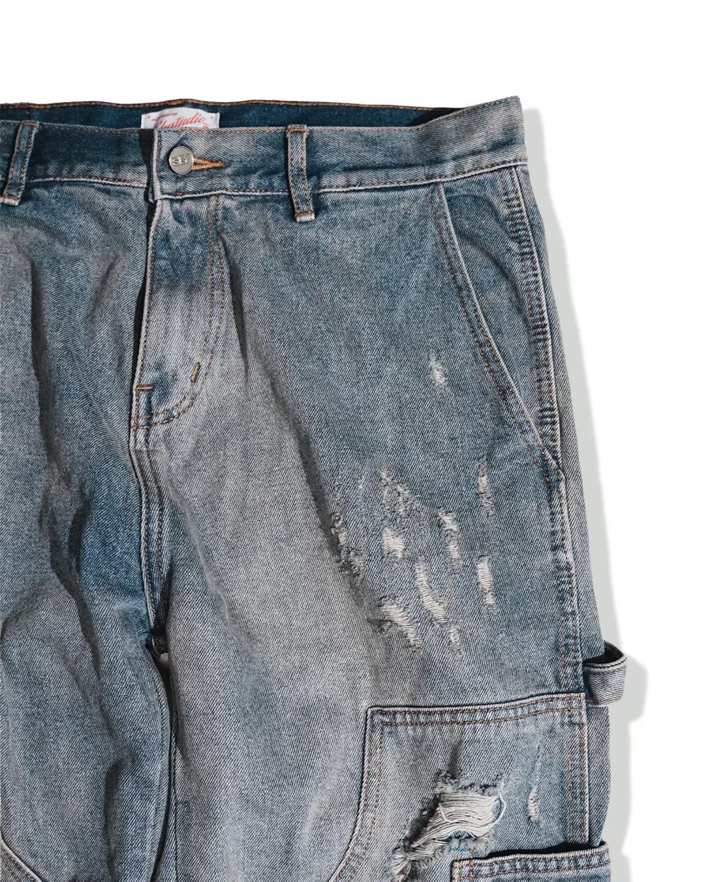 SLY Double Knee Jeans Washed Blue 11