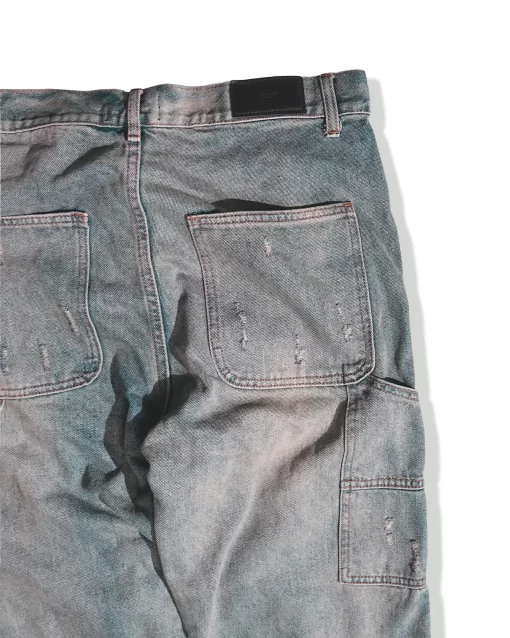 SLY Double Knee Jeans Washed Blue 6