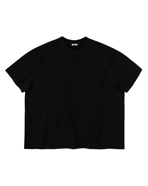 Washed Black Casual Boxy Tee 1