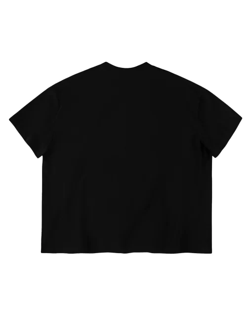 Washed Black Casual Boxy Tee 2