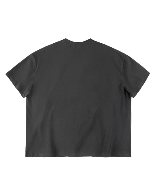 Washed Grey Casual Boxy Tee 2