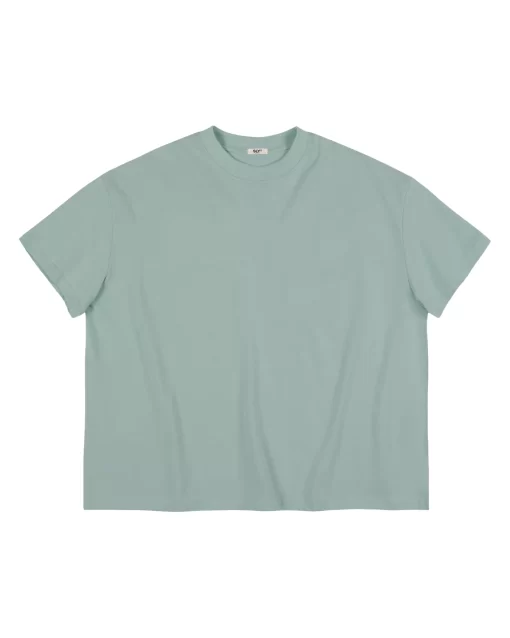 Washed Mint Casual Boxy Tee 1