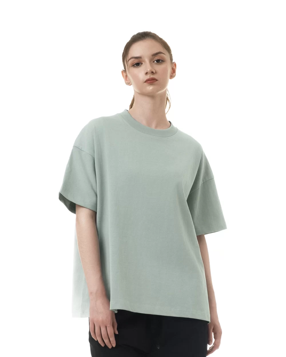 Washed Mint Casual Boxy Tee 9