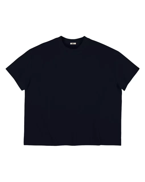 Washed Navy Casual Boxy Tee 1