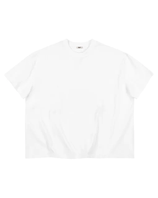 Washed White Casual Boxy Tee 1