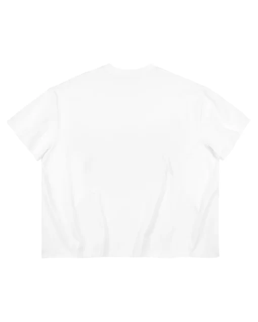 Washed White Casual Boxy Tee 2