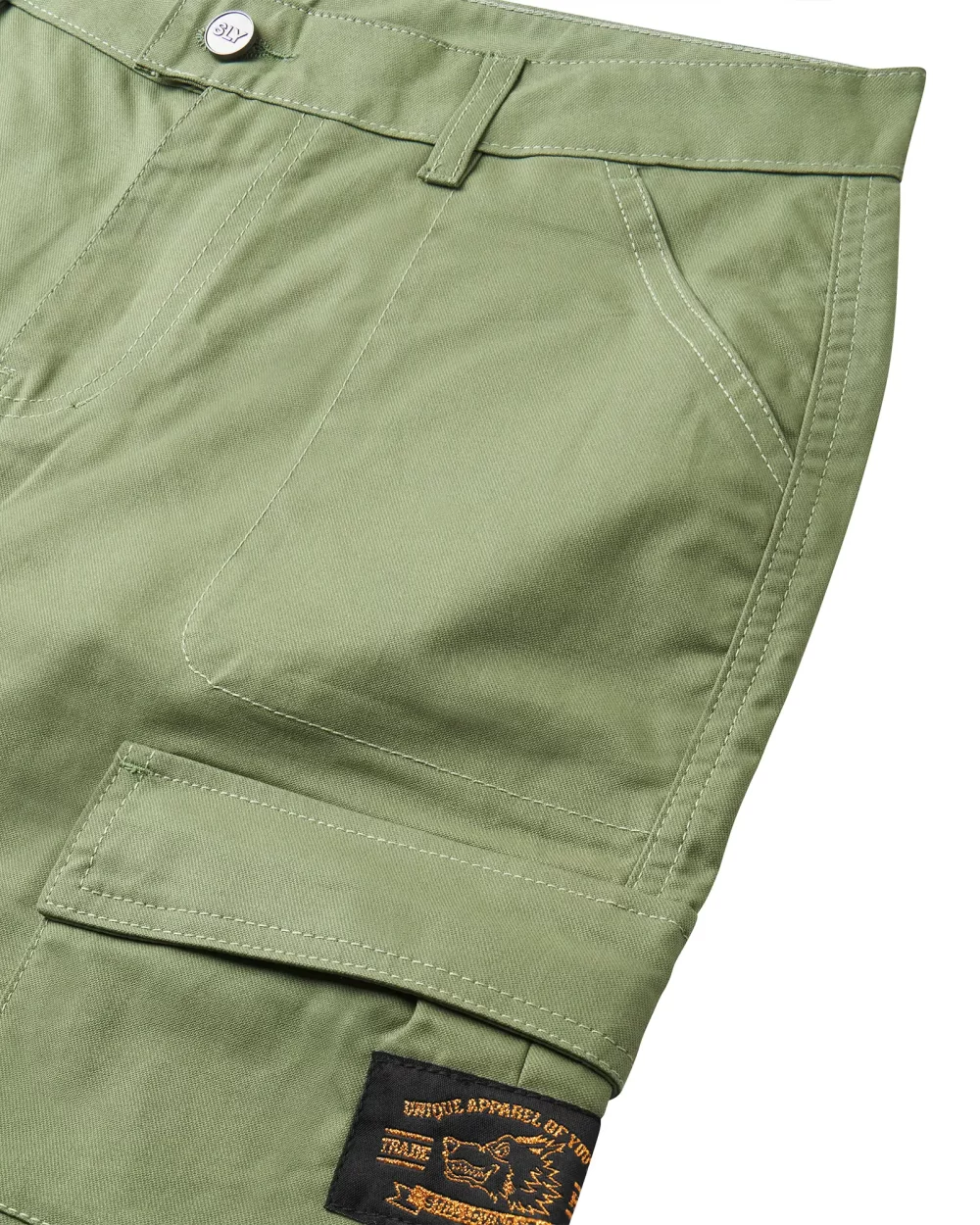 Olive Green Kaki Cargo Short 8