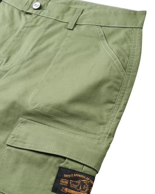 Olive Green Kaki Cargo Short 3