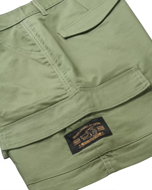 Olive Green Kaki Cargo Short 4