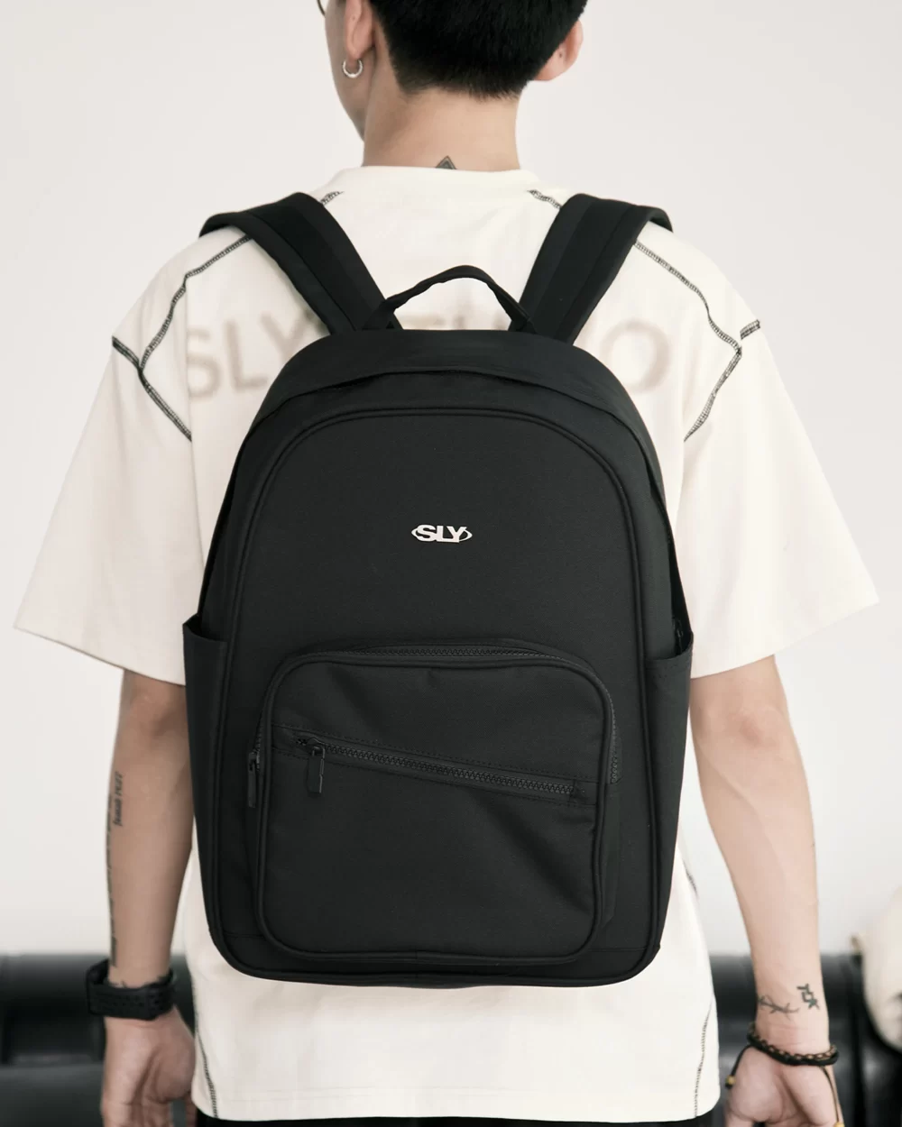 Black Antimon Casual Backpack 12