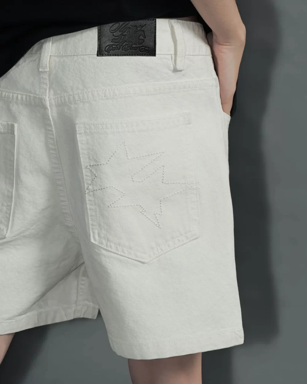 White Classic Canvas Short 15