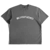 Grey T-shirt Curved washed 14