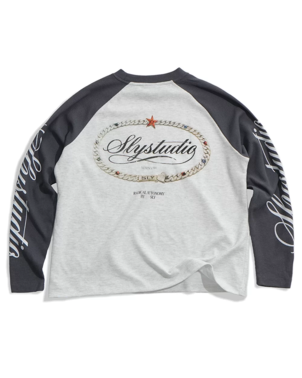 Long Sleeve Waffle Diamond Pepper Navy 7