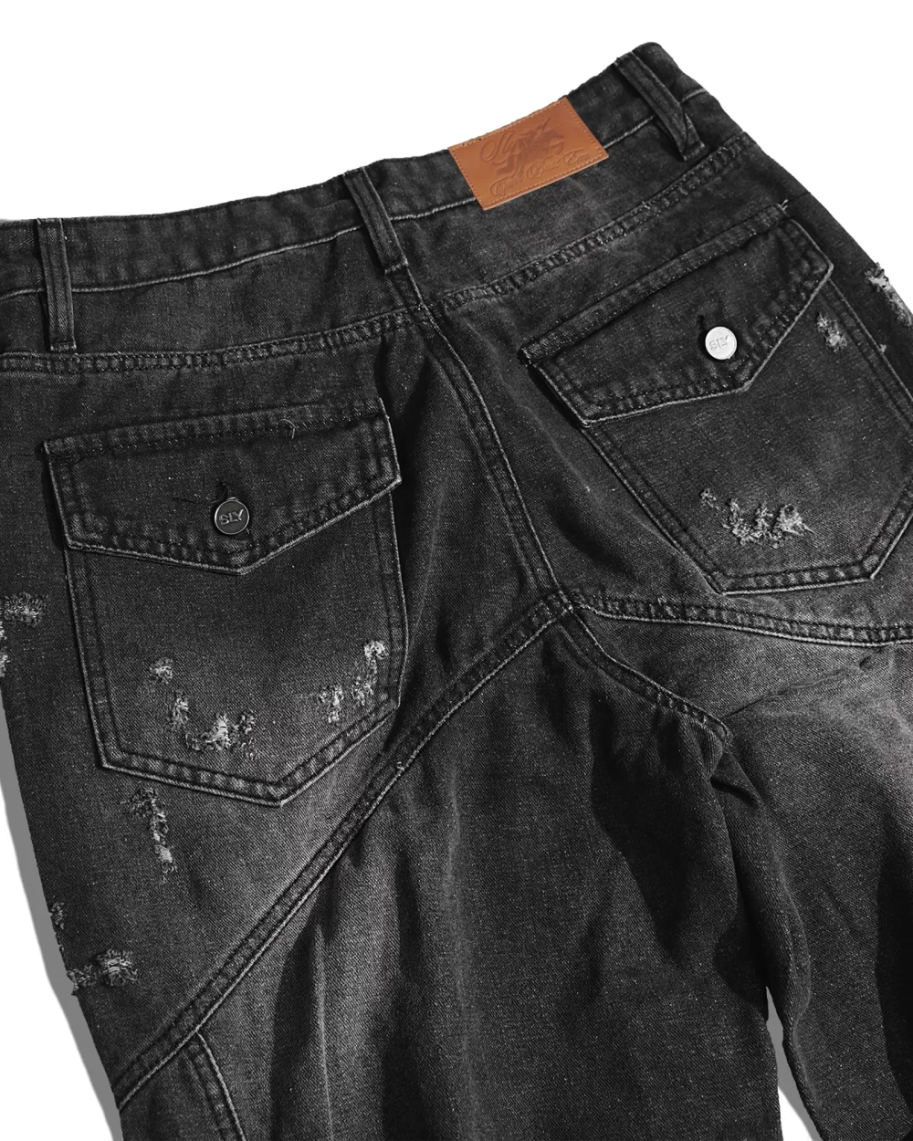 Jeans Straight SLY Dispatch Washed Black 15