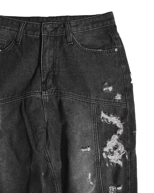 Jeans Straight SLY Dispatch Washed Black 8