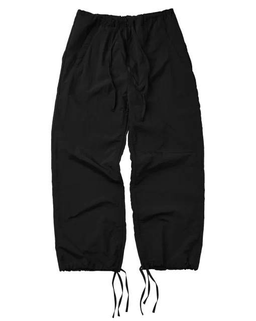 Black Drawstring Baggy Pants 1