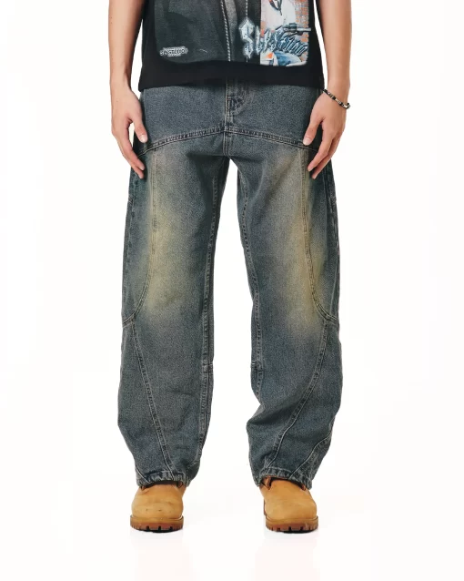 Washed Grey Straight Dispatch Jeans 2
