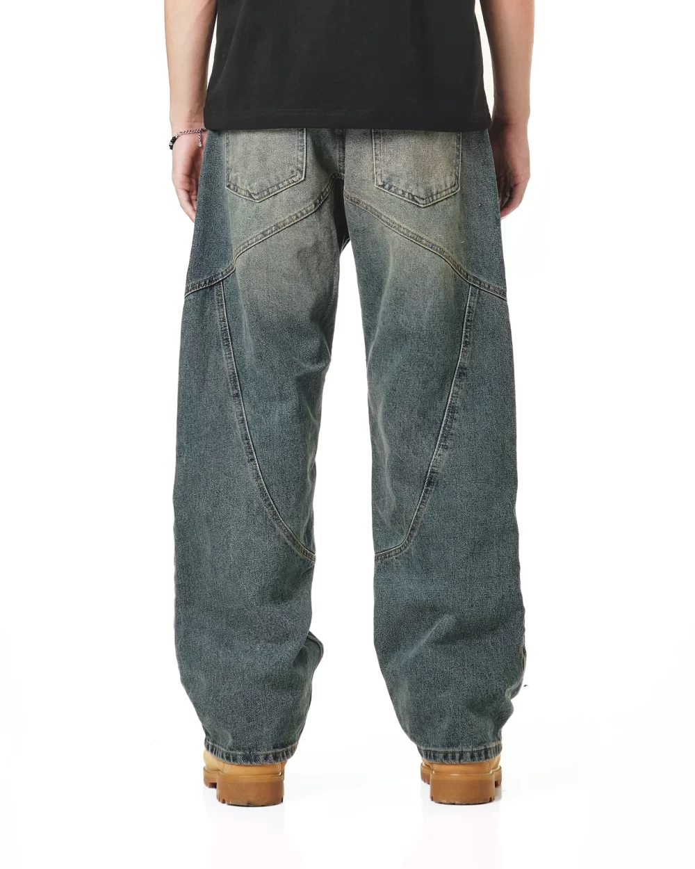 Washed Grey Straight Dispatch Jeans 9