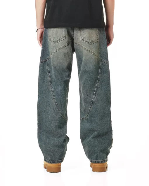 Washed Grey Straight Dispatch Jeans 4