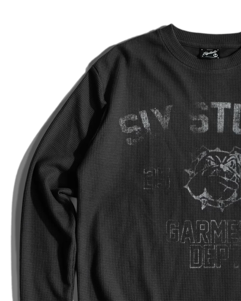 Long Sleeve Waffle Grime 8