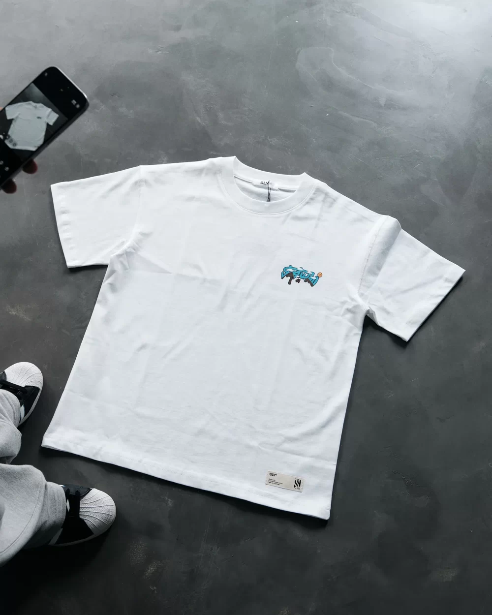 White Jimmy Solid Tee 8