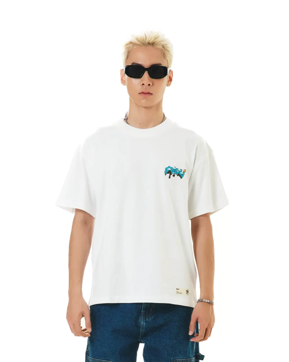 White Jimmy Solid Tee 9