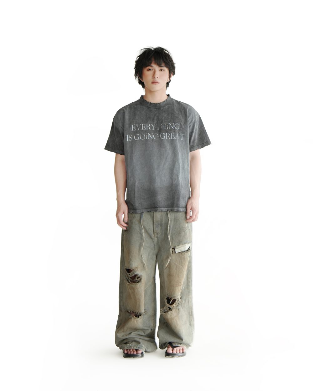 Oversize Tee Washed Going Great Grey 11