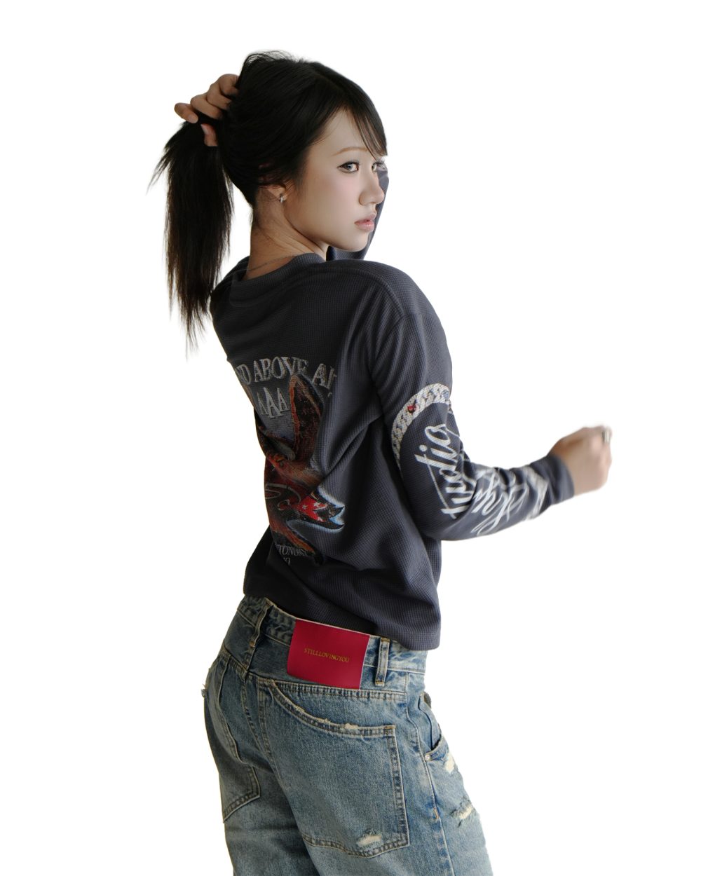 Long Sleeve Waffle AAA Navy 9