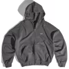 Dark Grey Metal Boxy Hoodie 10