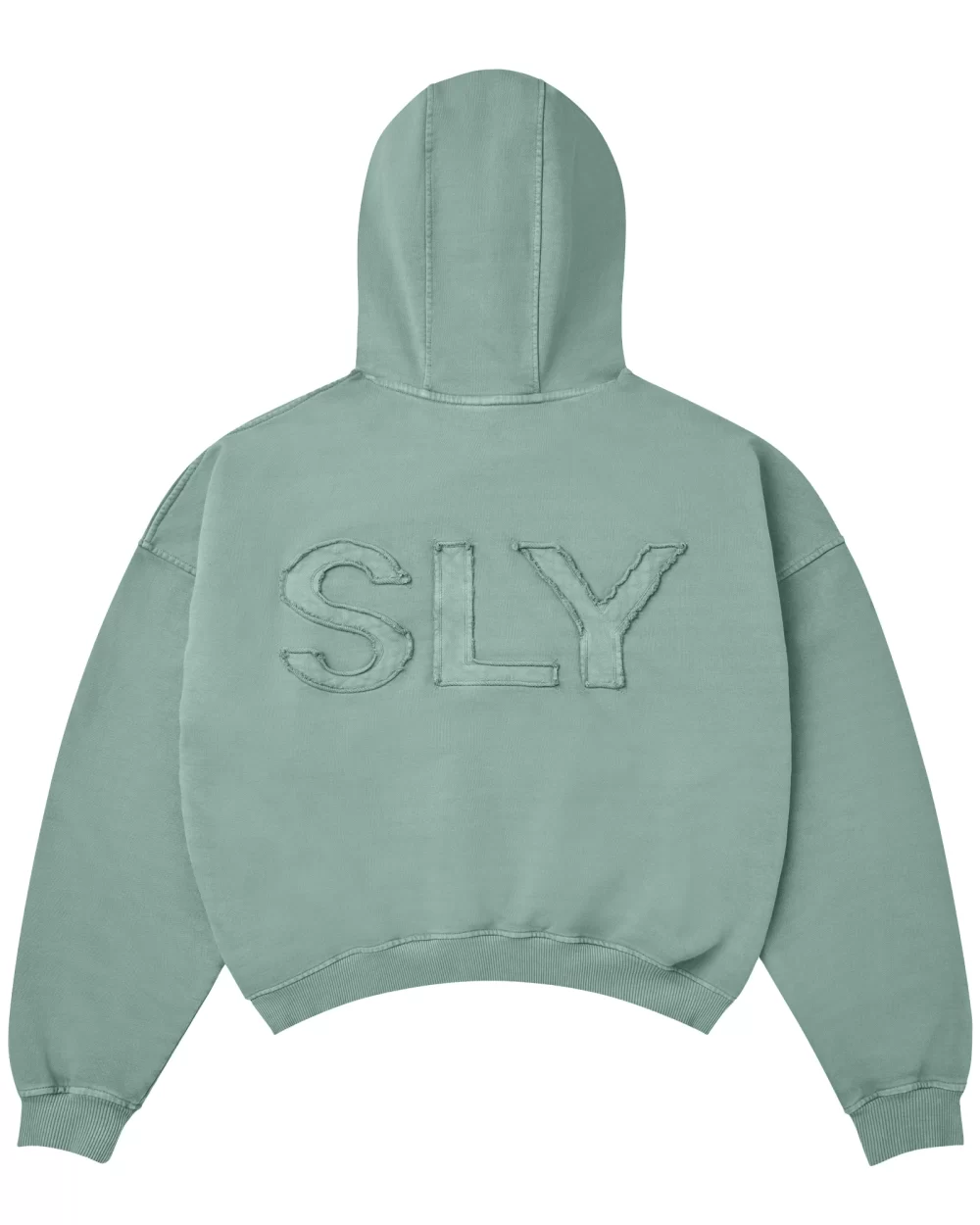 Washed Green Patch Logo Oversized Hoodie 6