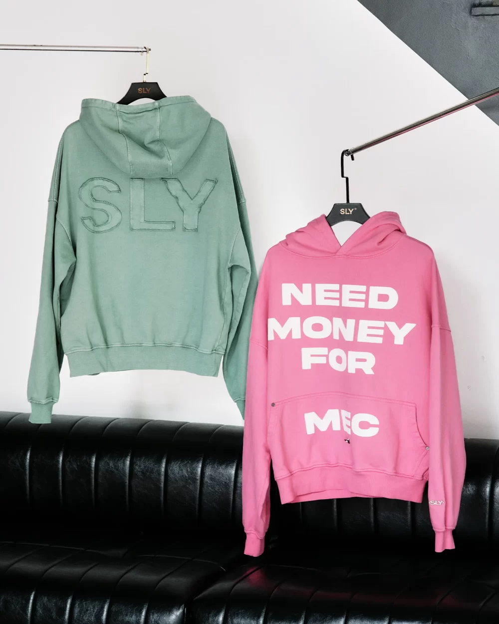 Washed Green Patch Logo Oversized Hoodie 7