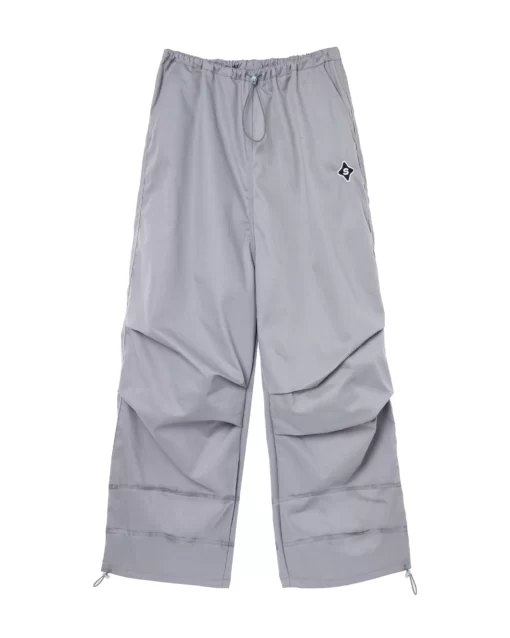 Grey Kaki Parachute Pants 1