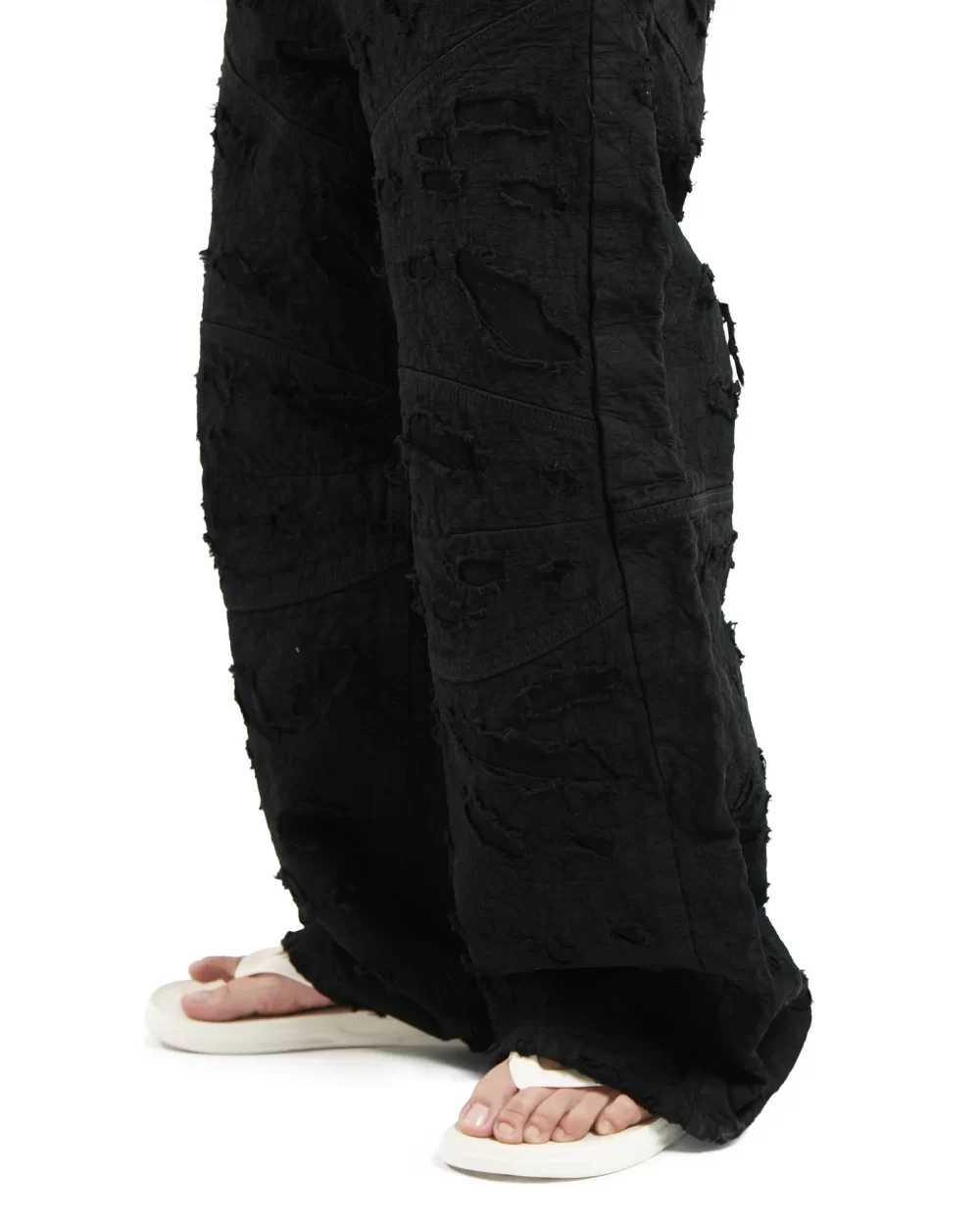 SLY Patchwork Destroy Denim Pants 15