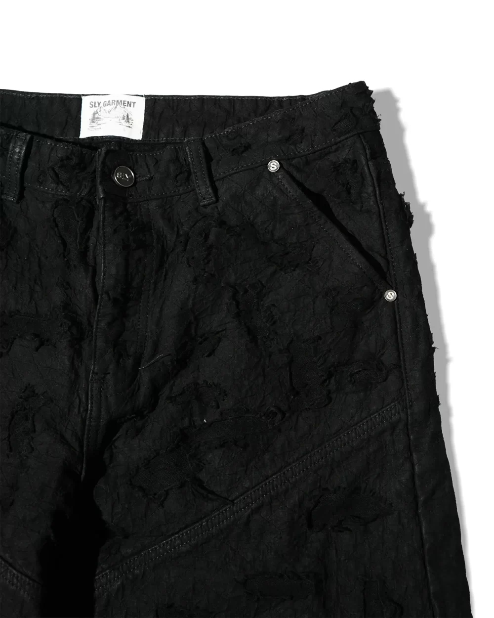 SLY Patchwork Destroy Denim Pants 11