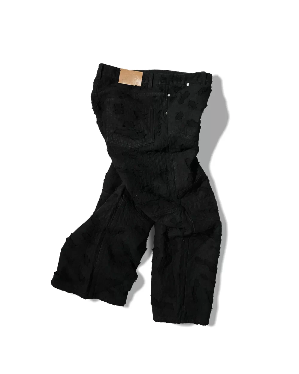 SLY Patchwork Destroy Denim Pants 12
