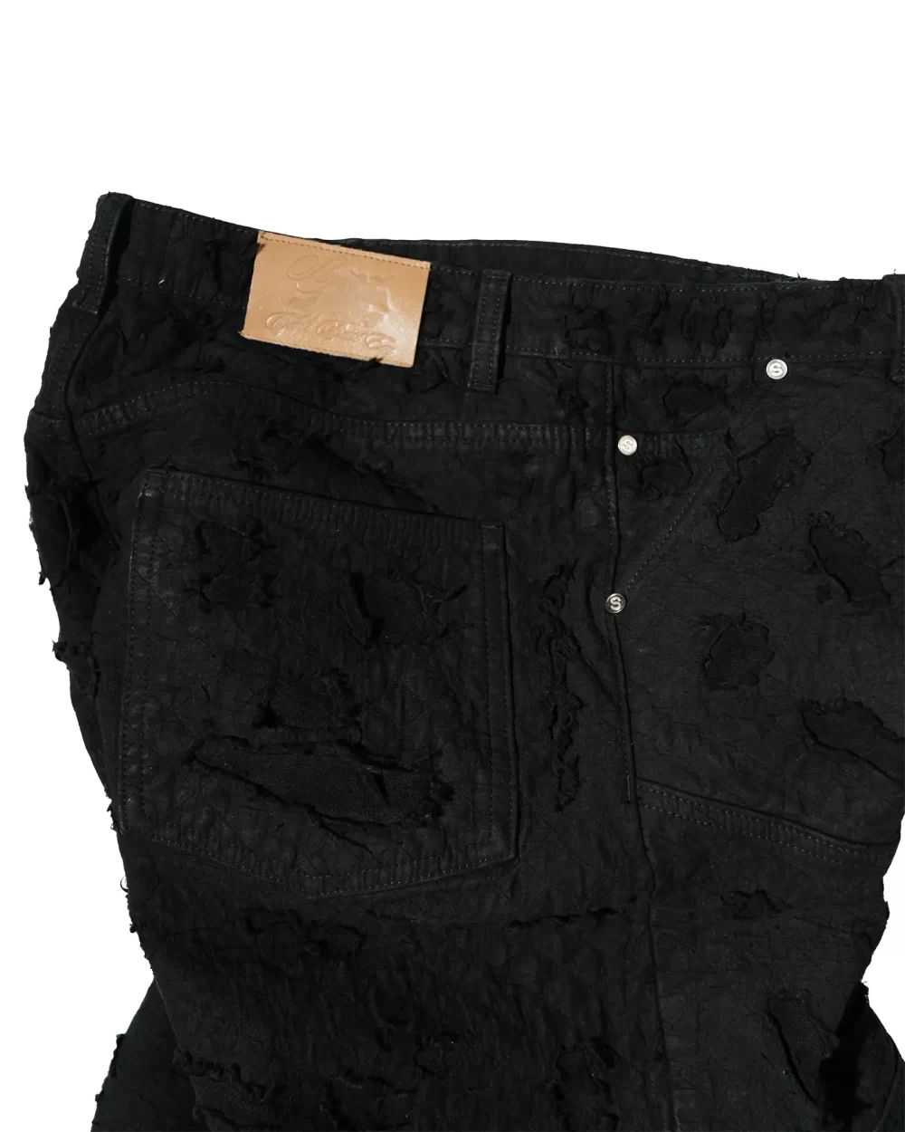 SLY Patchwork Destroy Denim Pants 13