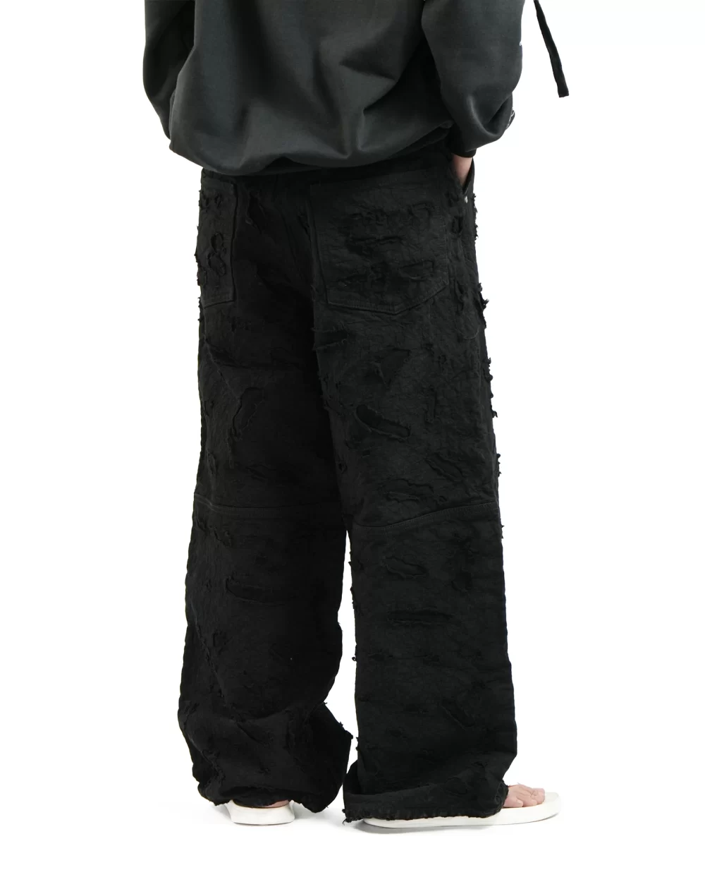 SLY Patchwork Destroy Denim Pants 14