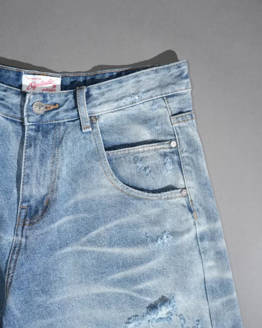 Blue Destroy Baggy Short 5