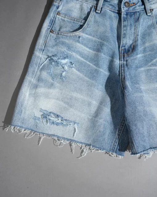 Blue Destroy Baggy Short 7