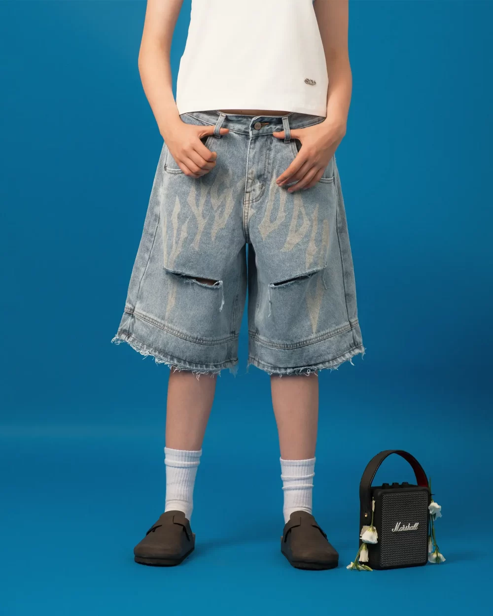 Blue Rampage Baggy Jeans Short 14