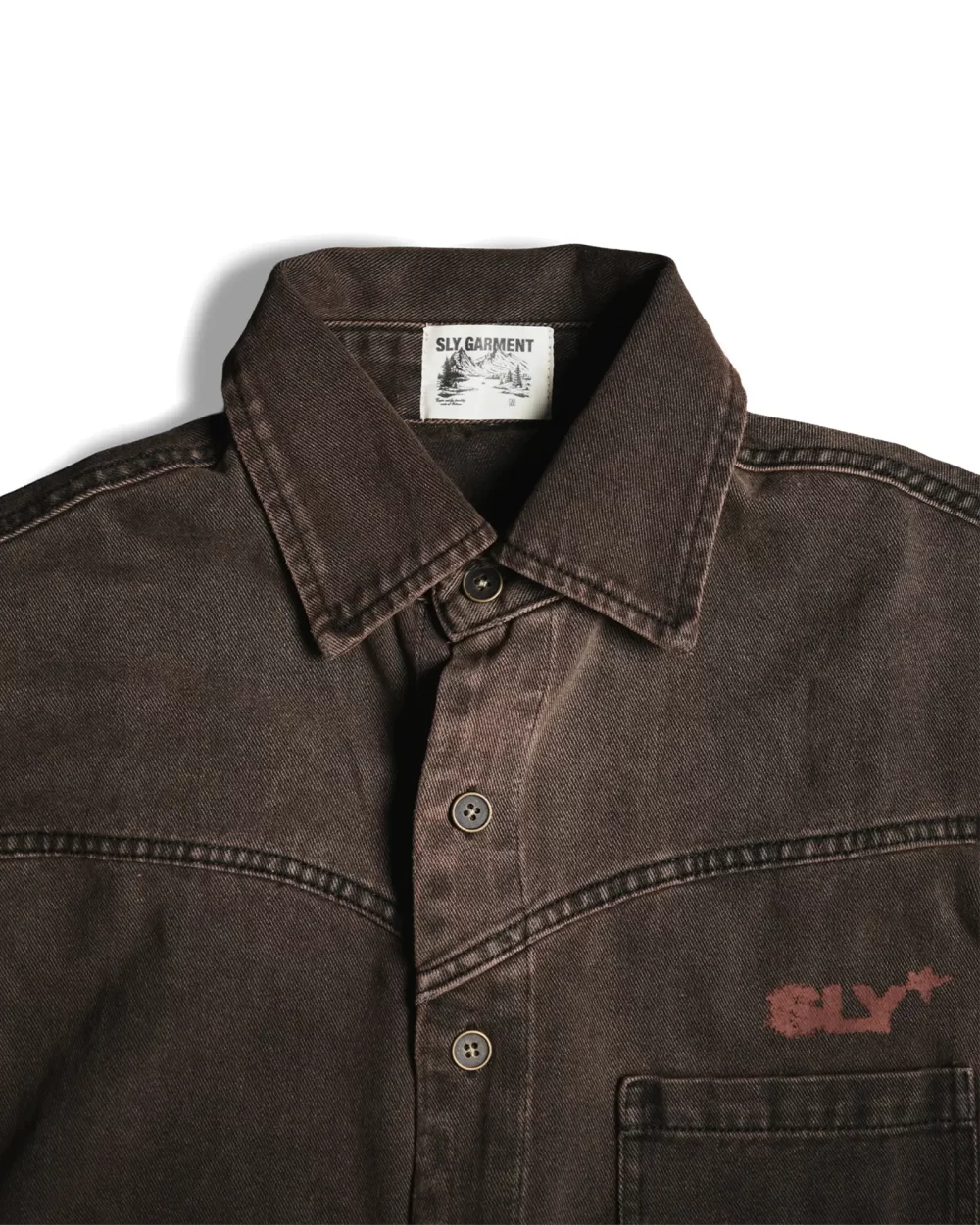 Mocha Rust Mode denim washed shirt 10